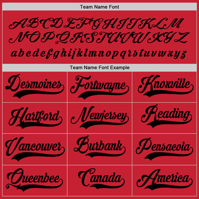 Custom Red Black Hockey Jersey