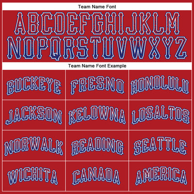 Custom Red Royal-White Authentic Drift Fashion Baseball Jersey