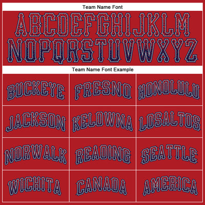 Custom Red Navy-Gray Authentic Drift Fashion Baseball Jersey