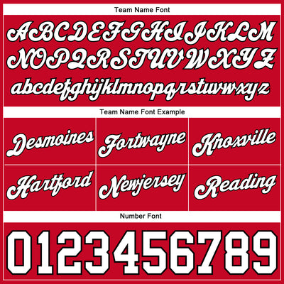 Custom Red White Pinstripe White-Black Authentic Basketball Shorts