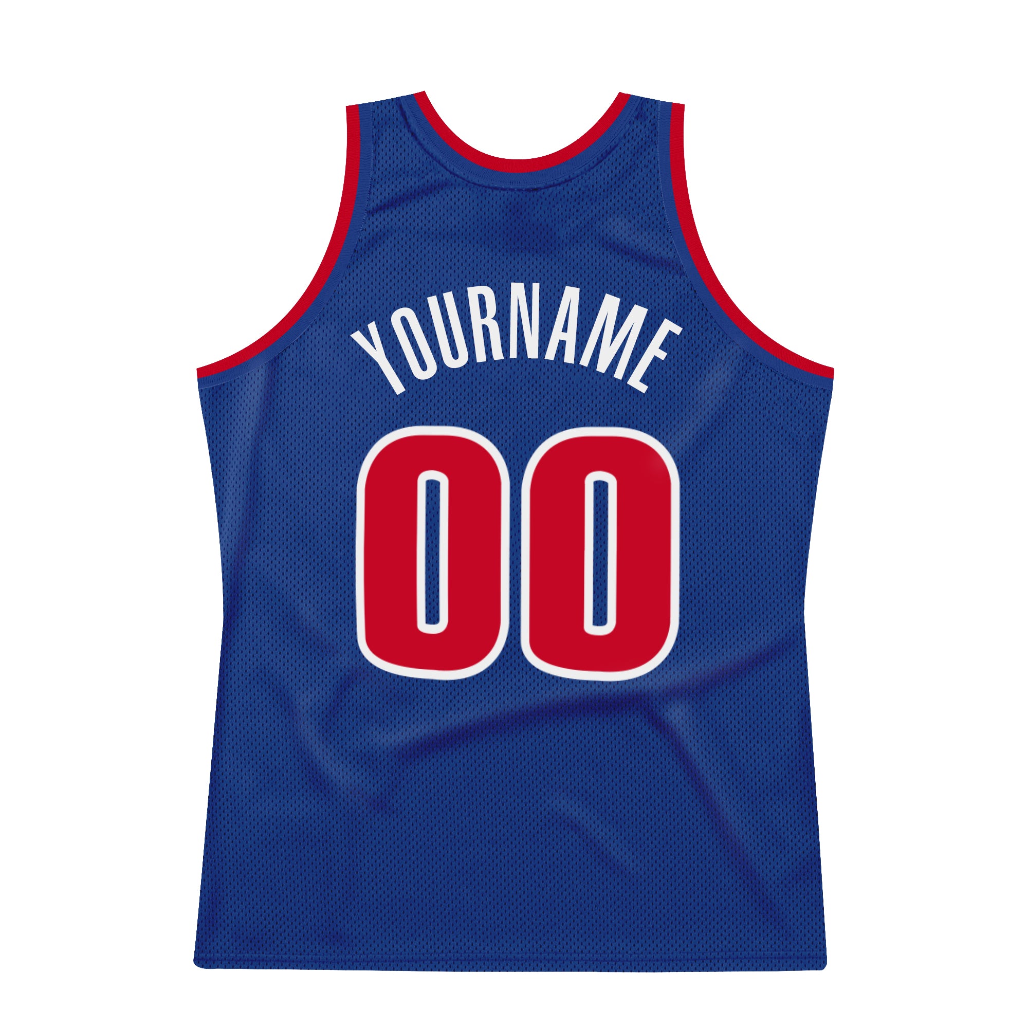 Custom Royal Red-White Authentic Throwback Basketball Jersey
