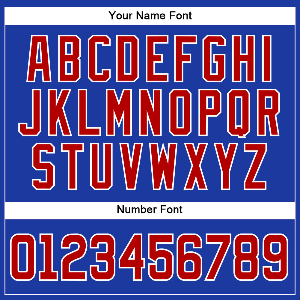 Custom Royal Red-White Authentic Baseball Jersey