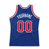 Custom Royal Red-White Authentic Throwback Basketball Jersey