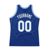 Custom Royal White-Light Blue Authentic Throwback Basketball Jersey