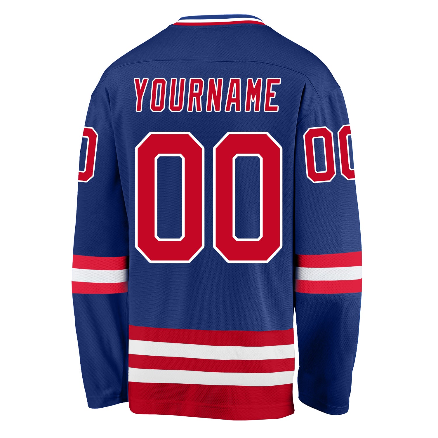 Custom Royal Red-White Hockey Jersey