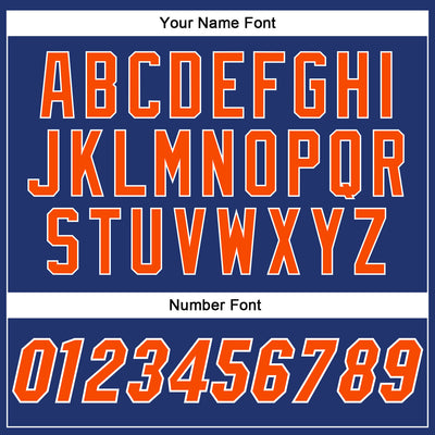 Custom Royal Orange-White Authentic Baseball Jersey