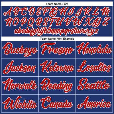 Custom Royal Red-White Authentic Baseball Jersey