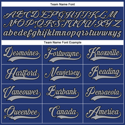 Custom Royal Gray-Black Authentic Baseball Jersey