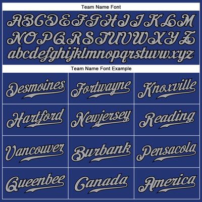 Custom Royal Gray-Black Authentic Baseball Jersey