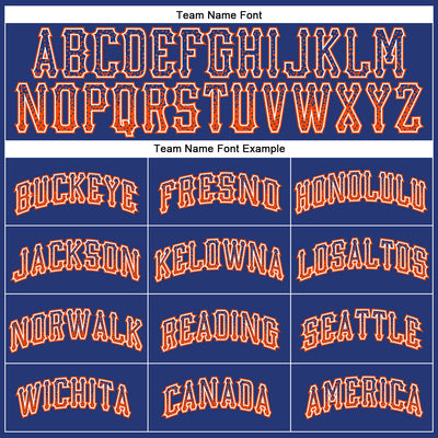 Custom Royal Orange-White Authentic Drift Fashion Baseball Jersey