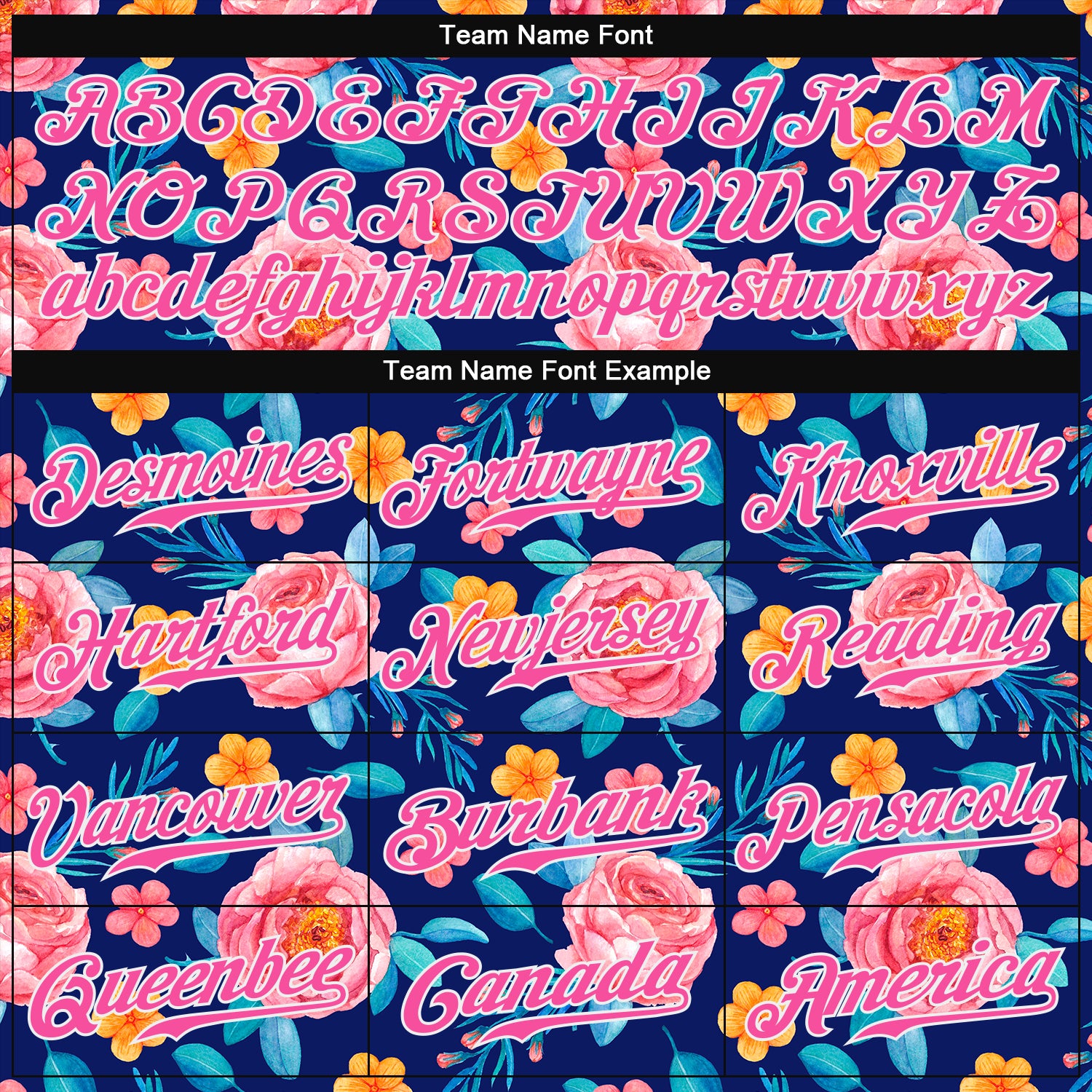 Custom Royal Pink-White 3D Pattern Design Flowers Authentic Baseball Jersey