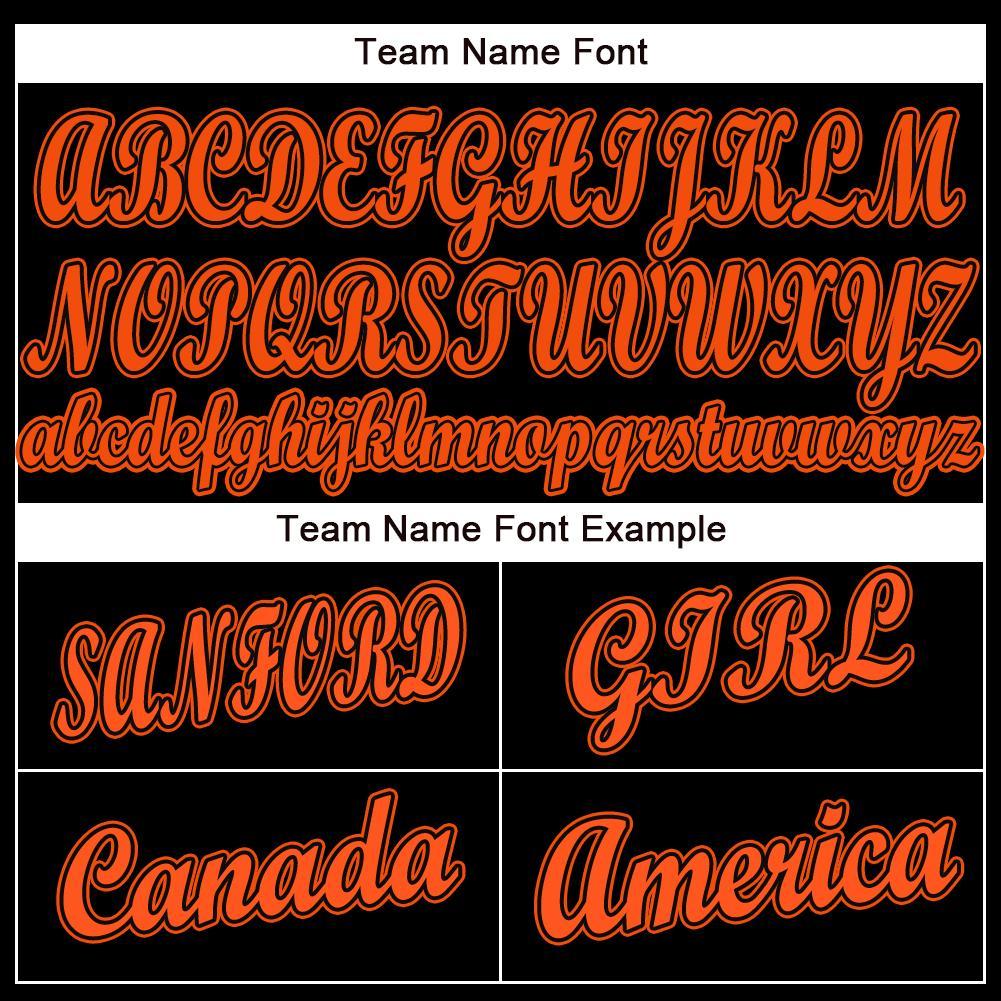 Custom Black Orange Baseball Jersey