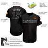 Custom Black Gray Baseball Jersey