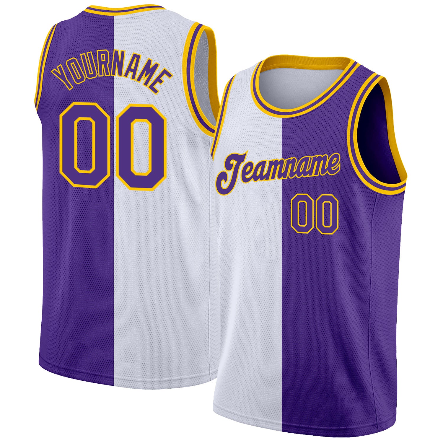basketball white purple jersey