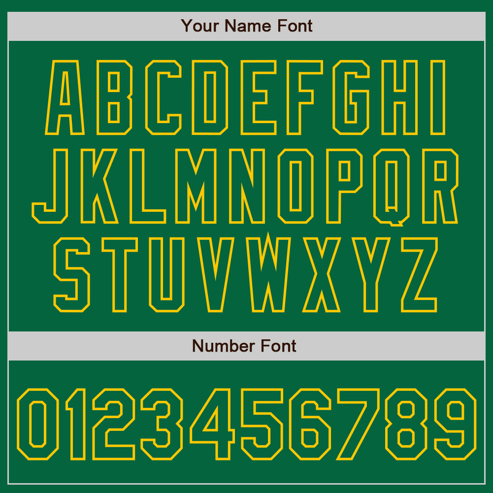 Custom White Kelly Green-Gold Authentic Split Fashion Baseball Jersey