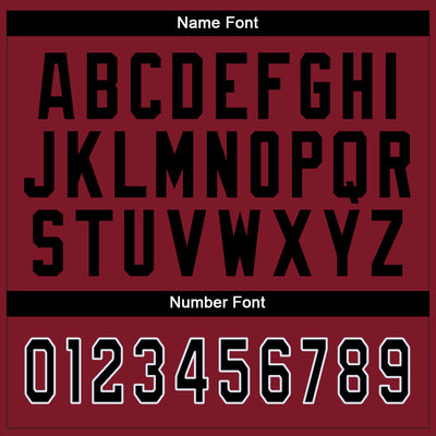 Custom Cardinal Black-White Split Fashion Football Jersey