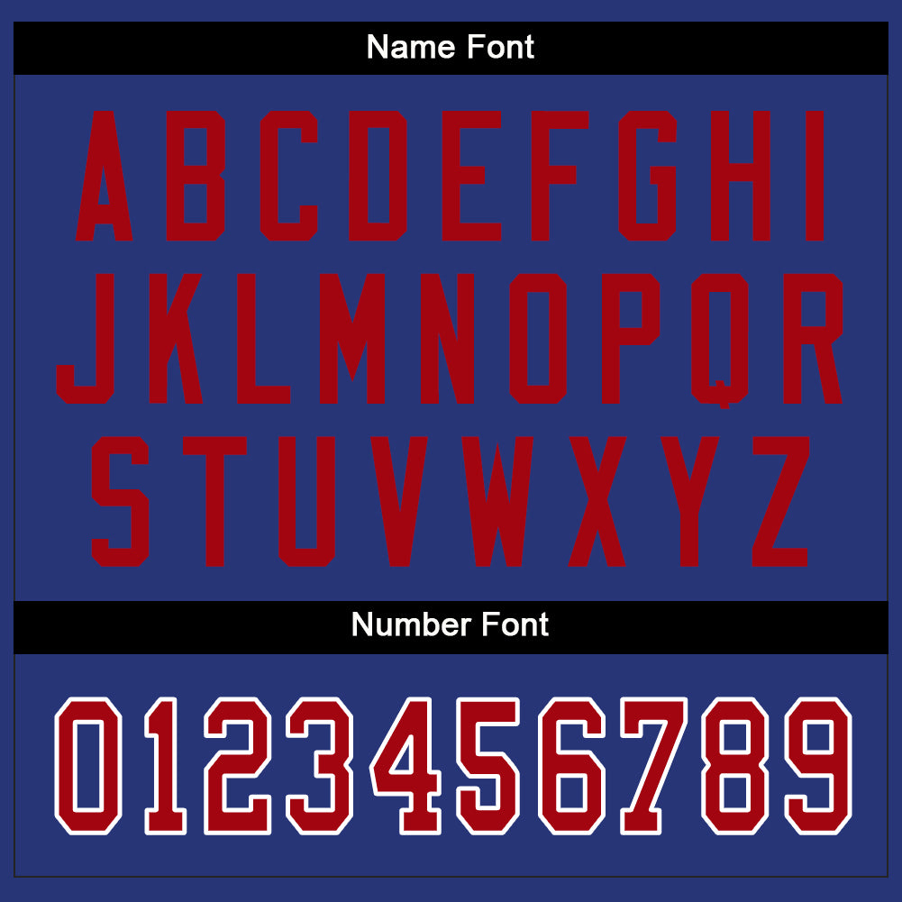 Custom Royal Red-White Split Fashion Football Jersey