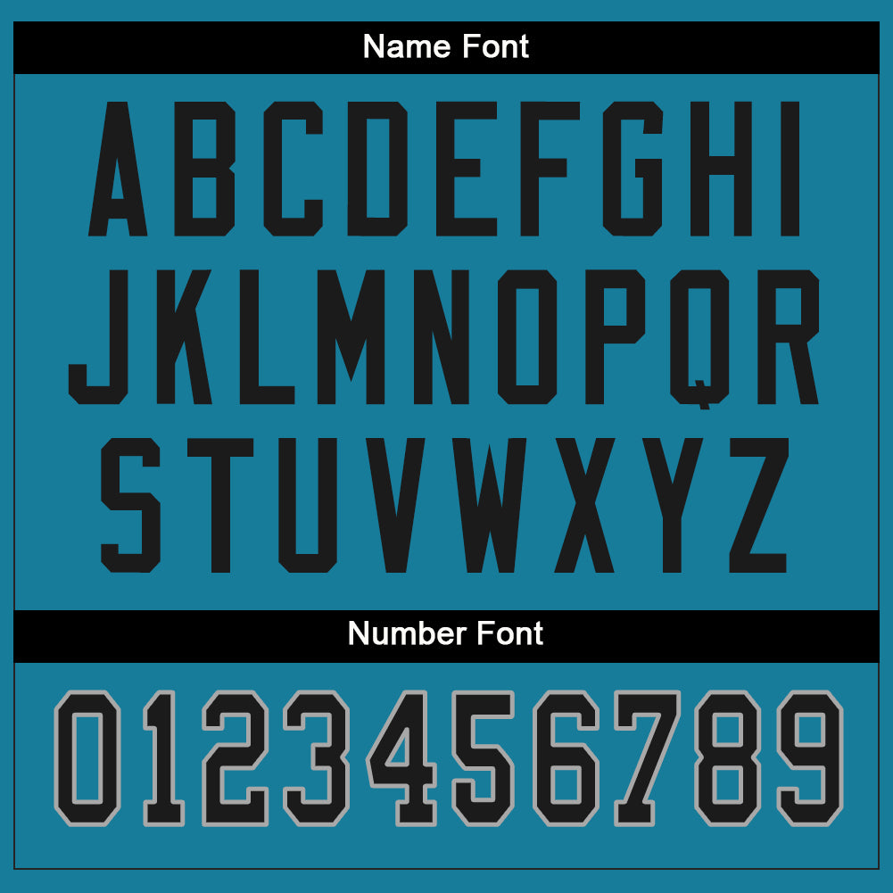 Custom Panther Blue Black-White Split Fashion Football Jersey