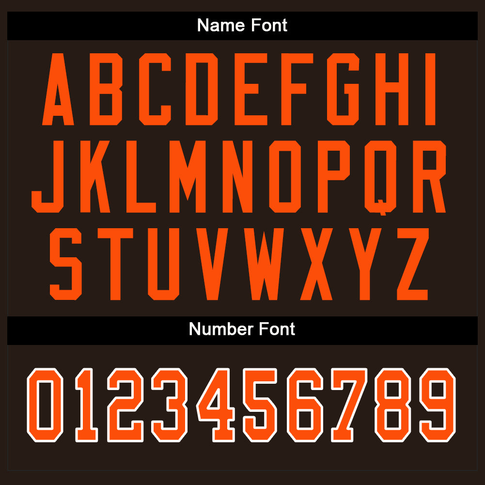 Custom Brown Orange-White Split Fashion Football Jersey