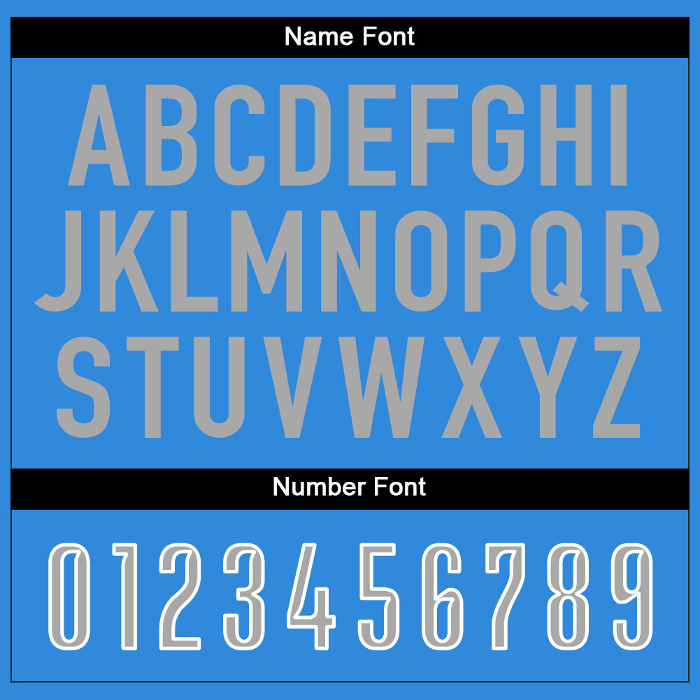 Custom Powder Blue Gray-White Split Fashion Football Jersey