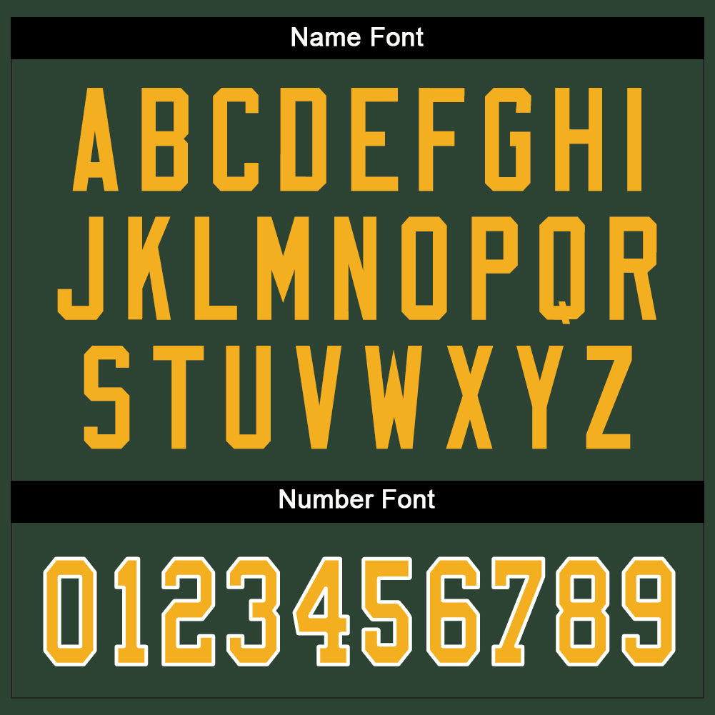 Custom Green Gold-White Split Fashion Football Jersey