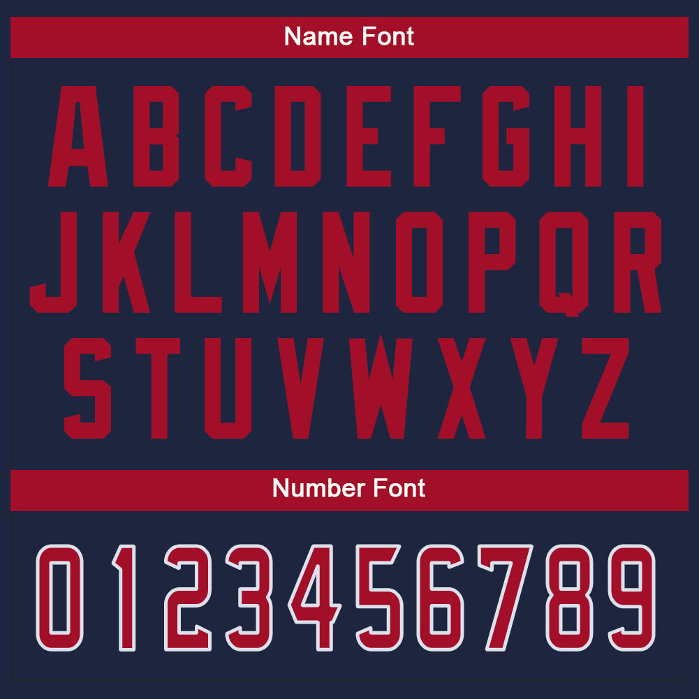 Custom Navy Red-White Split Fashion Football Jersey