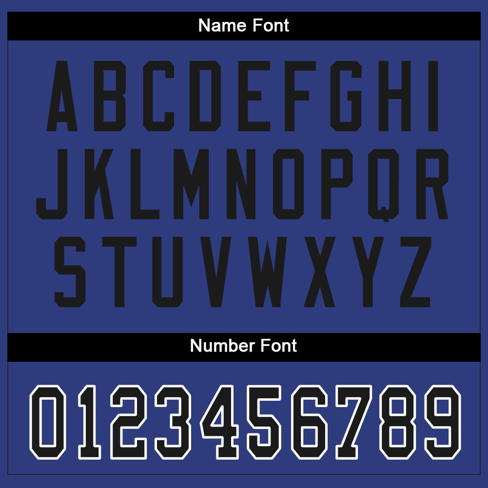 Custom Royal Black-White Split Fashion Football Jersey