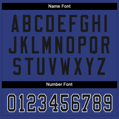 Custom Royal Black-White Split Fashion Football Jersey