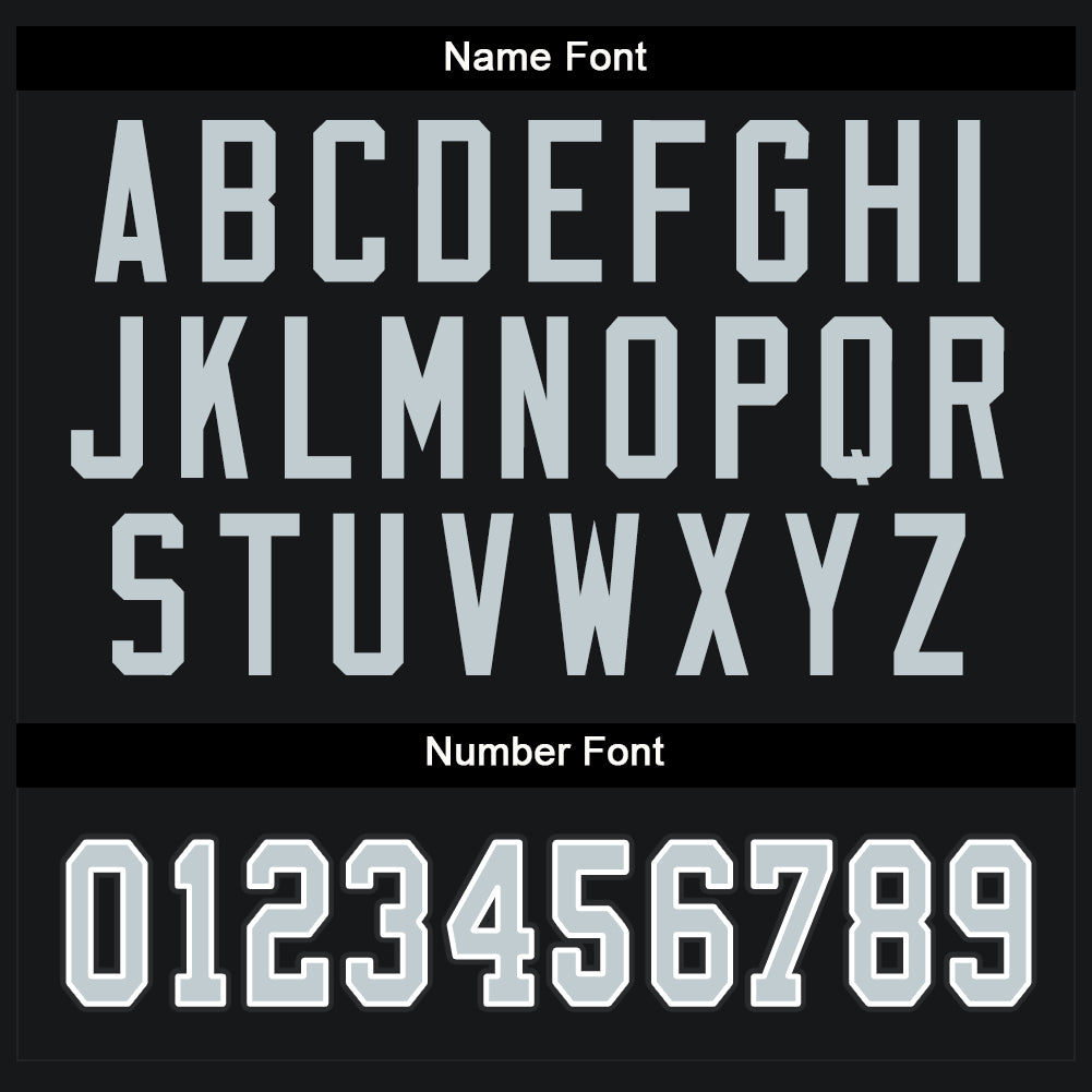 Custom Black Silver-White Split Fashion Football Jersey