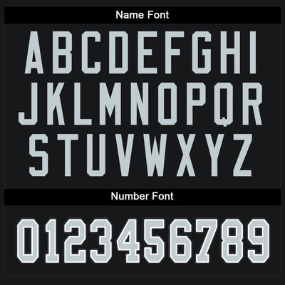 Custom Black Silver-White Split Fashion Football Jersey