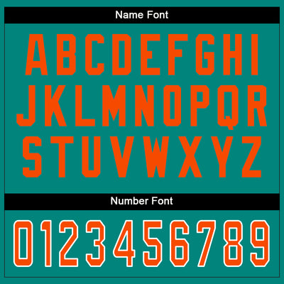 Custom Aqua Orange-White Split Fashion Football Jersey