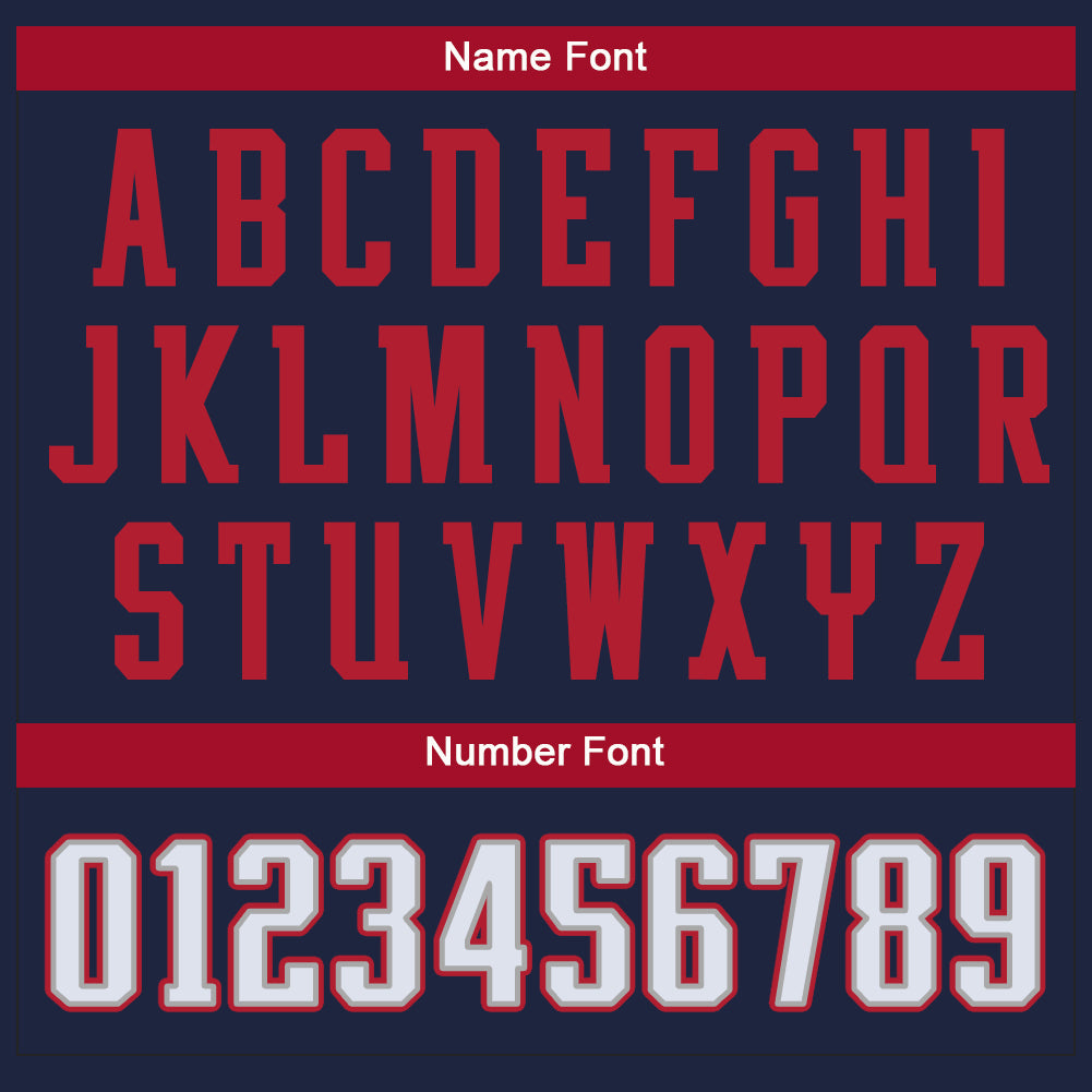 Custom Navy White-Scarlet Split Fashion Football Jersey