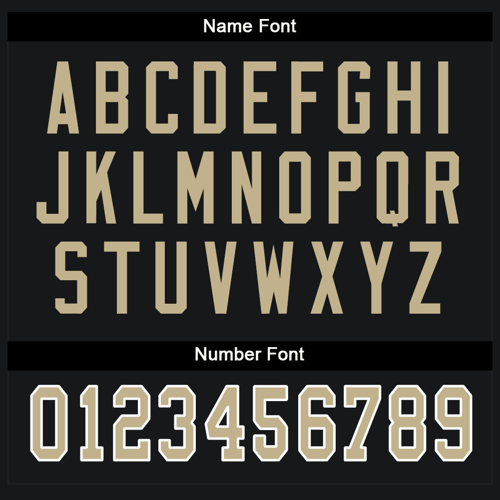 Custom Black Vegas Gold-White Split Fashion Football Jersey