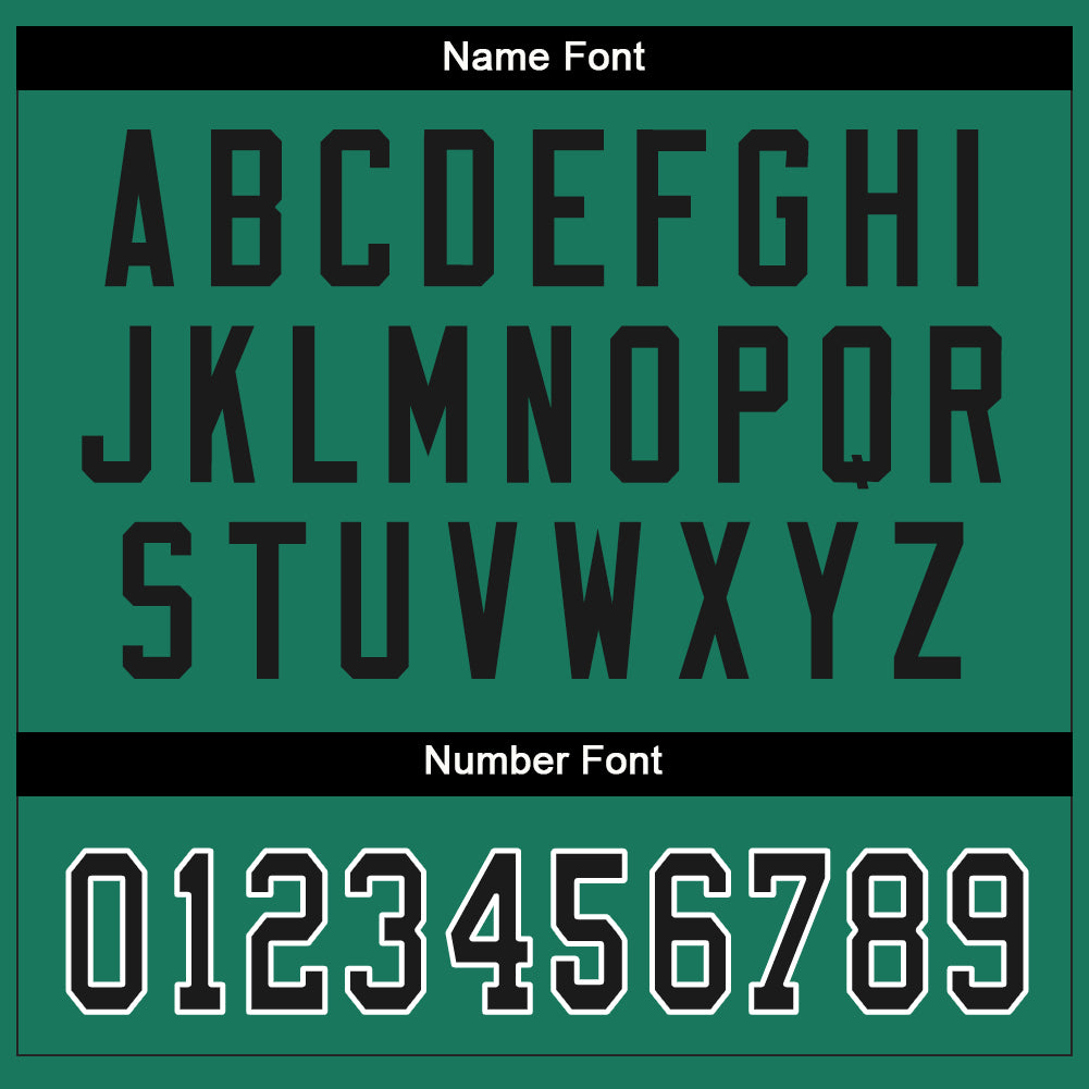 Custom Kelly Green Black-White Split Fashion Football Jersey