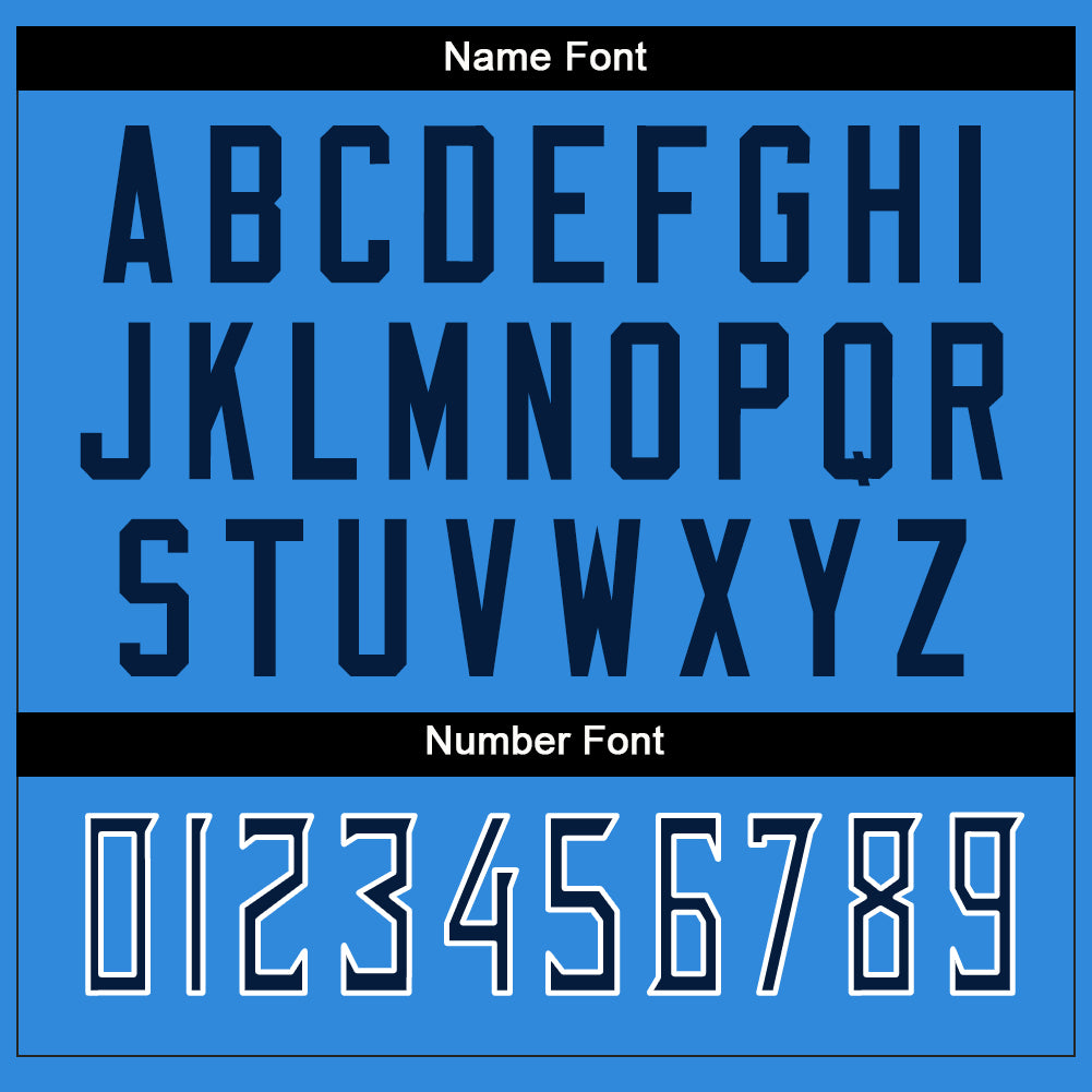 Custom Powder Blue Navy-White Split Fashion Football Jersey