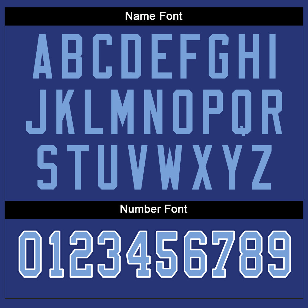 Custom Royal Light Blue-White Split Fashion Football Jersey