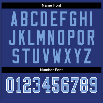 Custom Royal Light Blue-White Split Fashion Football Jersey