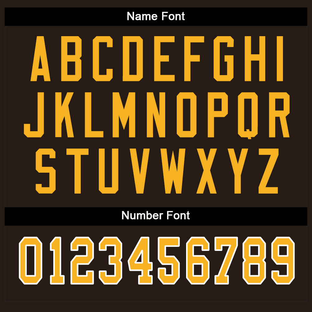 Custom Brown Gold-White Split Fashion Football Jersey