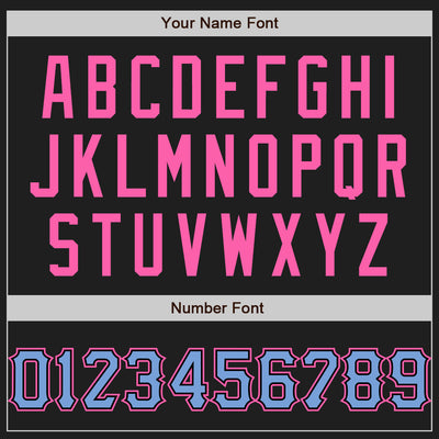 Custom Black Pink-White Authentic Split Fashion Baseball Jersey