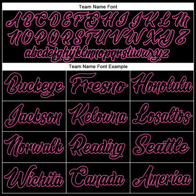 Custom White Black-Pink Authentic Split Fashion Baseball Jersey