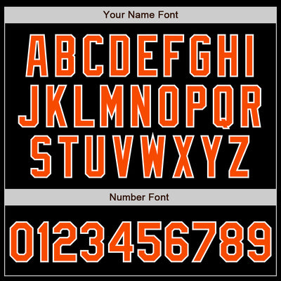 Custom Black Orange-Royal Authentic Split Fashion Baseball Jersey