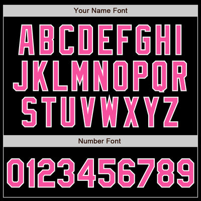 Custom Black Pink-Light Blue Authentic Split Fashion Baseball Jersey