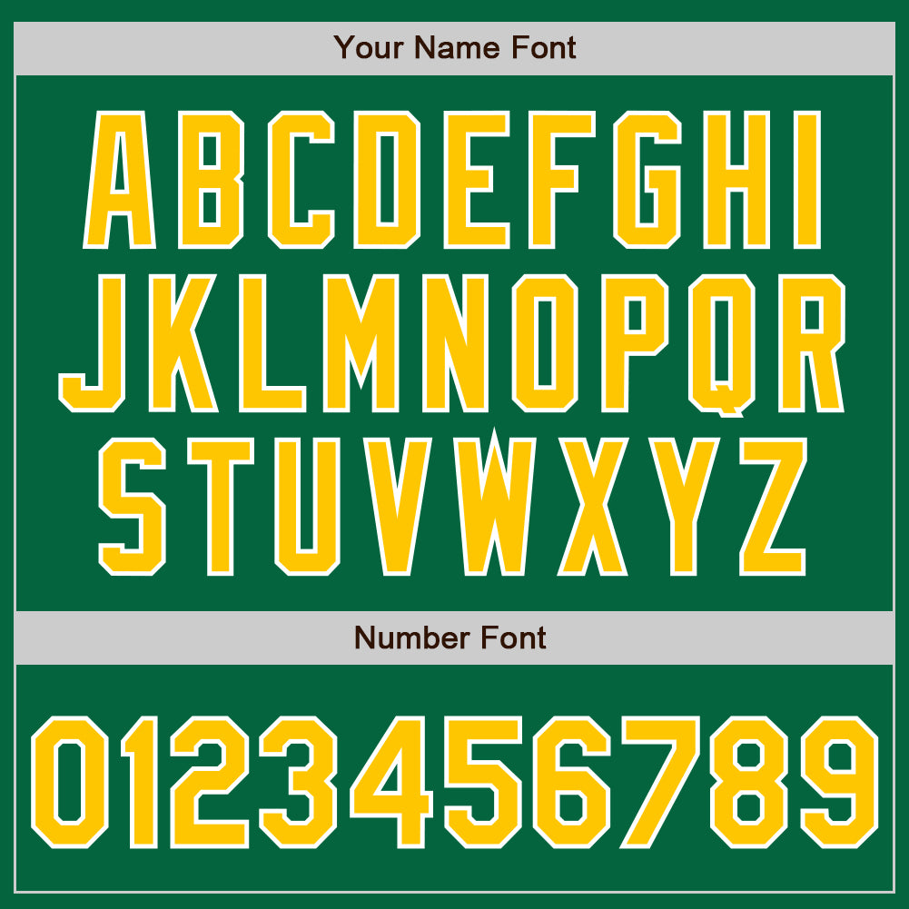 Custom Kelly Green Gold-Gray Authentic Split Fashion Baseball Jersey