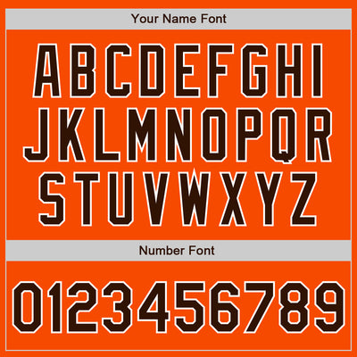 Custom Orange Brown-White Authentic Split Fashion Baseball Jersey