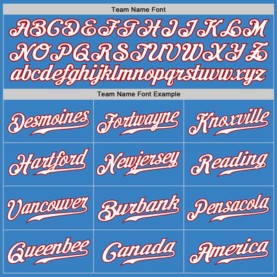 Custom Powder Blue Red-Gray Authentic Split Fashion Baseball Jersey