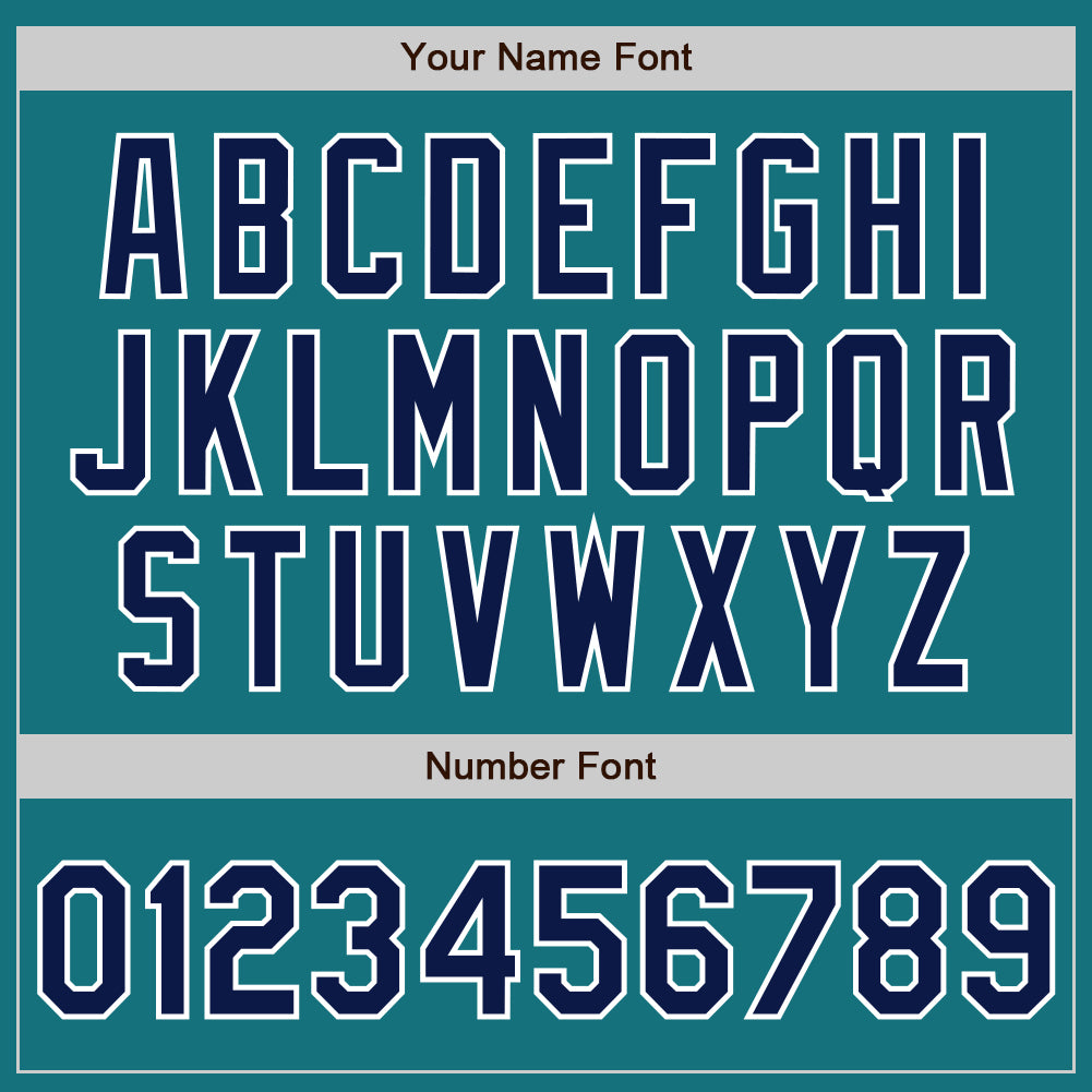 Custom Teal Navy-Gray Authentic Split Fashion Baseball Jersey