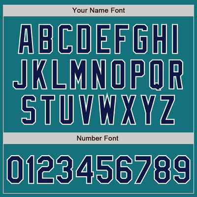 Custom Teal Navy-Gray Authentic Split Fashion Baseball Jersey