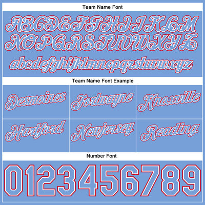 Custom White Light Blue-Red Authentic Throwback Split Fashion Basketball Shorts