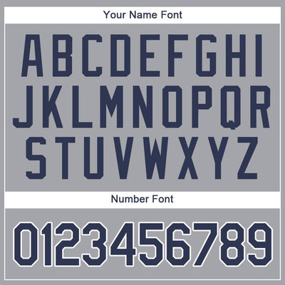 Custom Gray Navy-Powder Blue Baseball Jersey