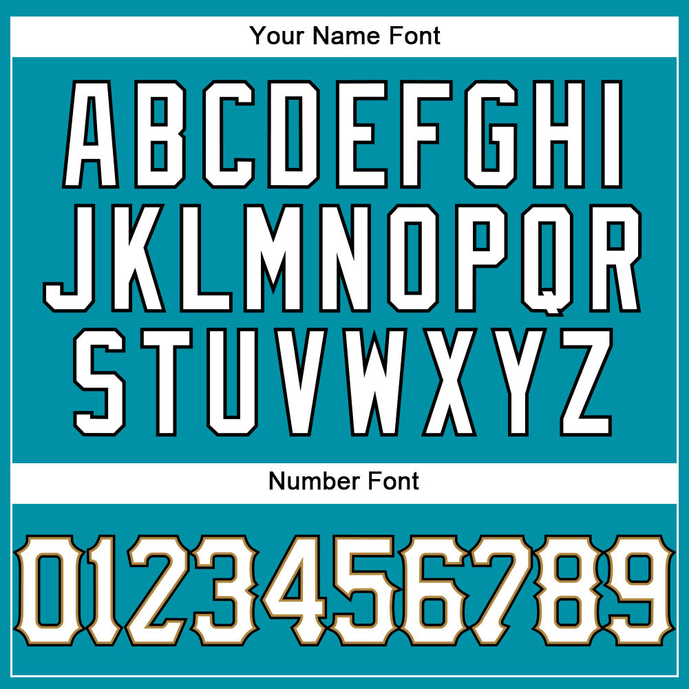 Custom Teal White Pinstripe White-Old Gold Authentic Basketball Jersey